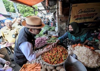Gubernur Ridwan Kamil Pantau Harga dan Suplai Pangan di Pasar Kiaracondong, Disiapkan tiga langkah strategis jika terjadi kenaikan harga tak wajar
