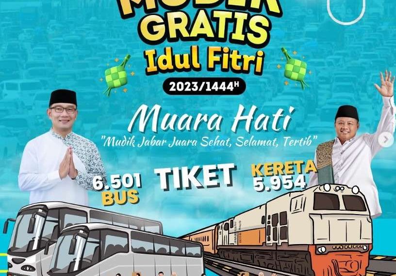 Pemdaprov Jawa Barat Gelar Mudik Gratis Lebaran 2023
