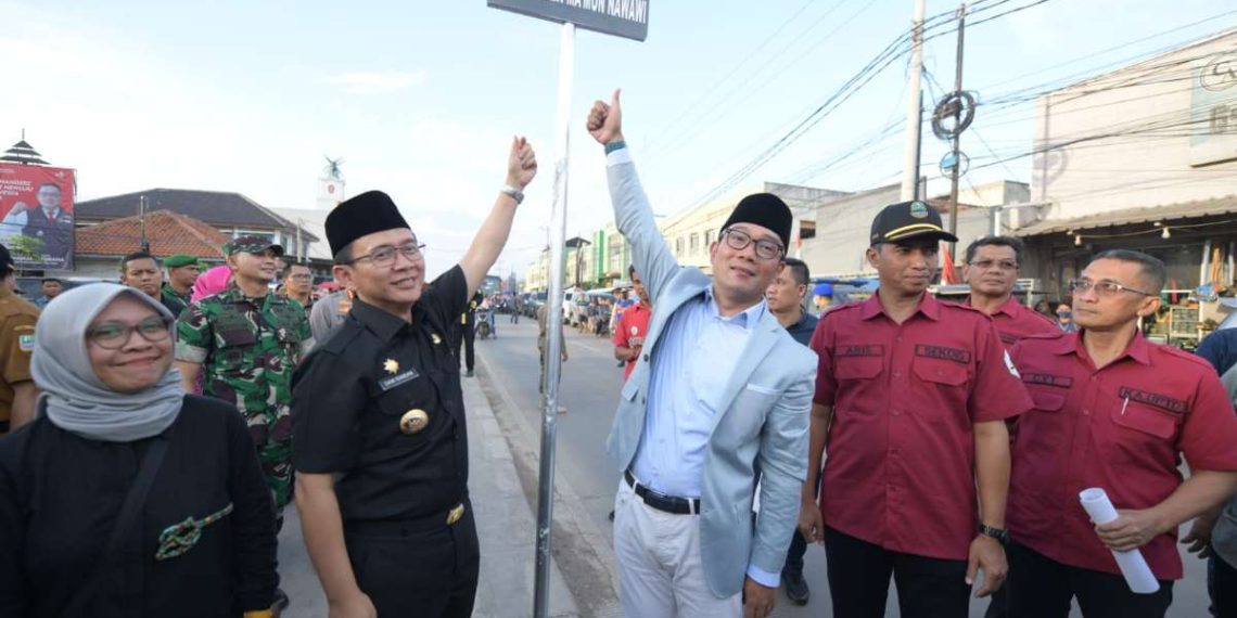 Ridwan Kamil Resmikan Jalan Cibarusah-Cikarang dengan Nama KH. R. Ma’mun Nawawi