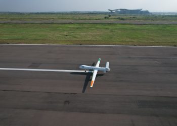 Drone MALE Uji Terbang Perdana di Kertajati Majalengka